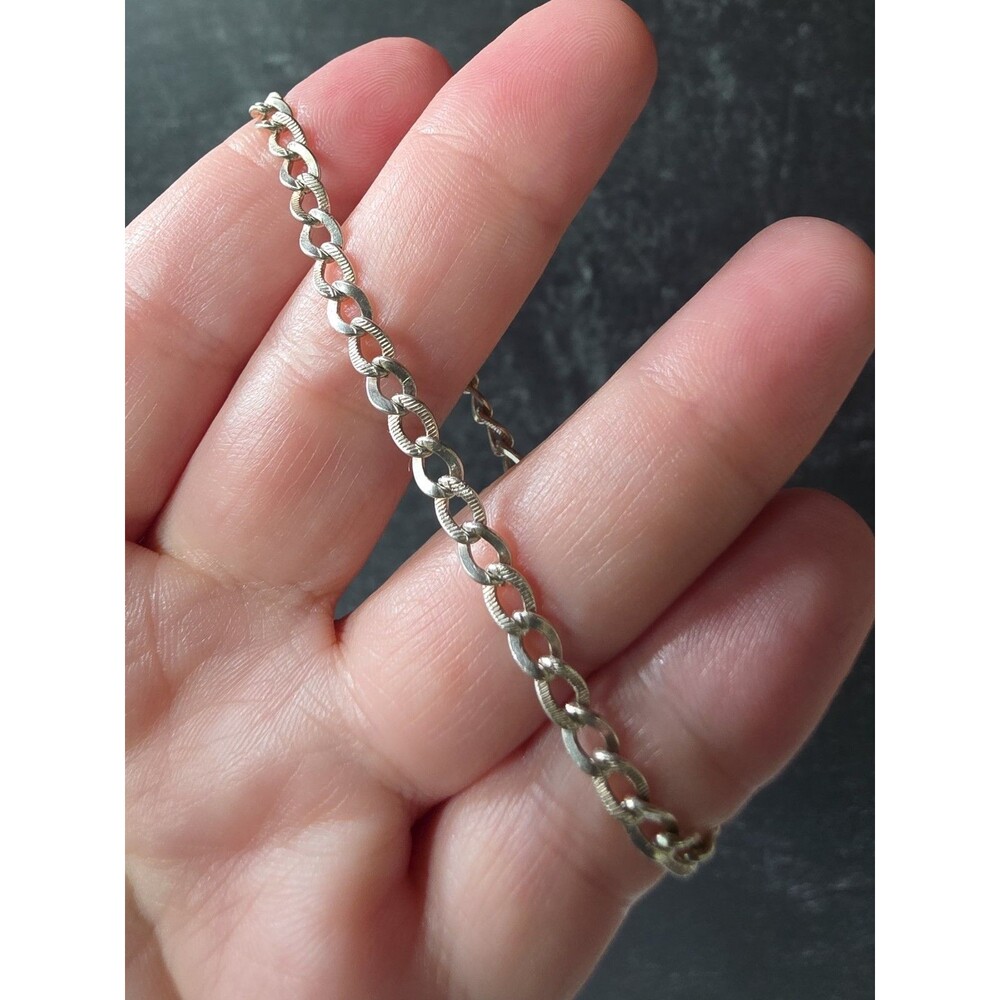 925 Sterling Silver Chain Bracelet Vintage